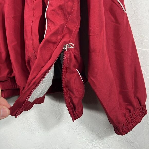 🏈 Vintage OKLAHOMA SOONERS Embroidered Fleece Lined Pullover Windbreaker Jacket - Picture 3 of 11